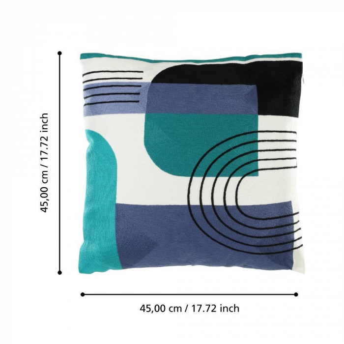 Pernă EGLO BERHALA 420287 Green Petrol Blue White 36%Cotton/65%Poliester 450x450x110  [5]