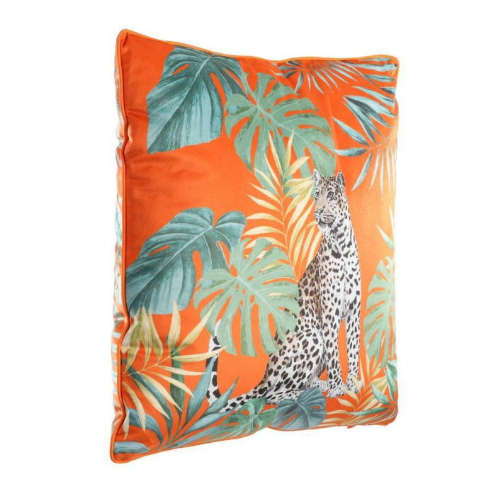 Pernă EGLO MOBARA 420282 Orange Red Multicolor Poliester 450x450x110 Tropical Leopard [1]