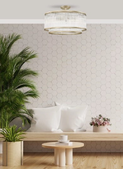 Plafoniera aurie sticla Zuma Line Sergia 6xE14 C0528-06H 6XE14 [3]