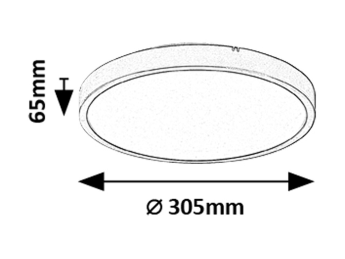 Plafoniera baie Rabalux Alenzo LED 18W 1200lm 3000, 4000, 6000 plastic black stil tehnic 230V, 50Hz IP44 71436 [8]