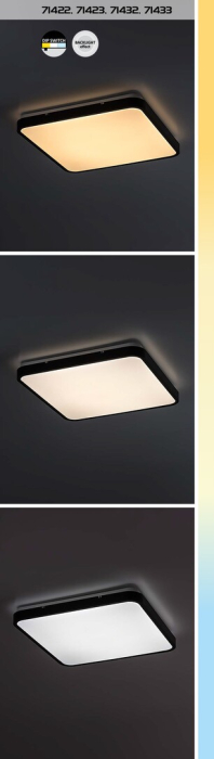 Plafoniera baie Rabalux Alenzo LED 36W 2270lm 3000, 4000, 6000 plastic black stil tehnic 230V, 50Hz IP44 71433 [8]