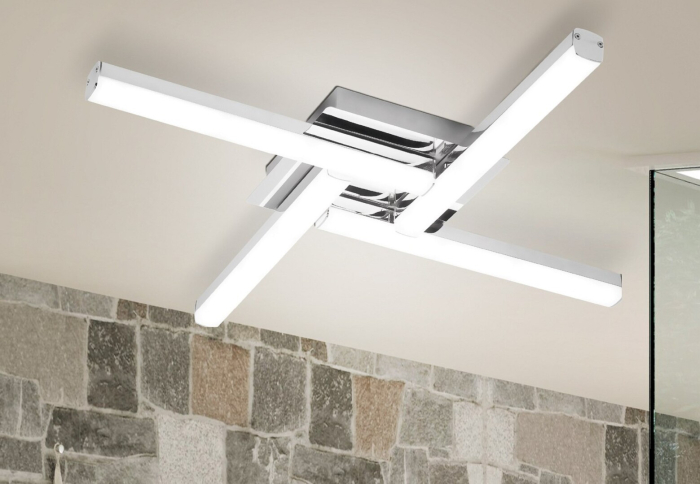 Plafoniera baie Rabalux Antonia LED 24W 2200lm 4000K metal plastic crom alb IP44 [4]