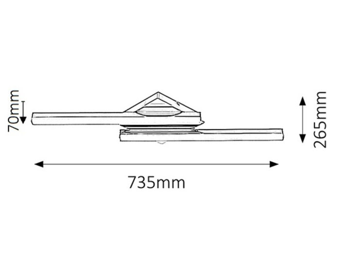Plafoniera baie Rabalux Antonia LED 2x 12W 2360lm 4000 metal chrome stil minimal 230V, 50Hz IP44 5895 [3]