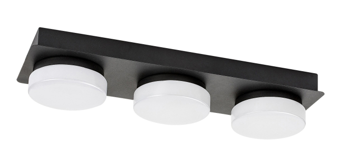 Plafoniera baie Rabalux Attichus LED 18W 1700lm 4000K metal mat black stil modern, IP44 75003 [2]
