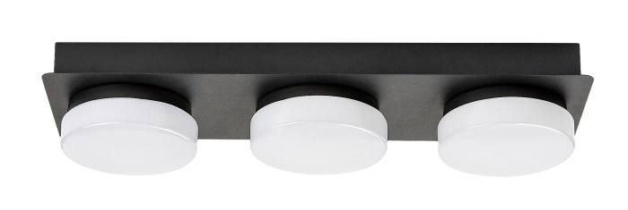Plafoniera baie Rabalux Attichus LED 18W 1700lm 4000K metal mat black stil modern, IP44 75003 [3]