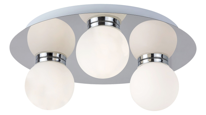 Plafoniera baie Rabalux Becca G9 3X MAX 28W  metal sticlă crom IP44 [1]