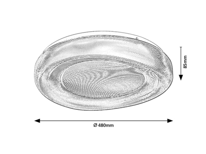 Plafoniera baie Rabalux Dolcino LED 36W 2900lm 4000K metal white stil modern, IP44 75060 [7]