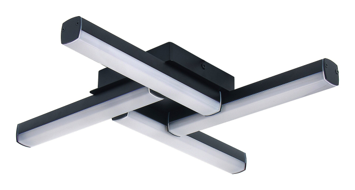 Plafoniera baie Rabalux Evan LED 18W 1750lm 4000K metal plastic negru mat alb IP44 [2]