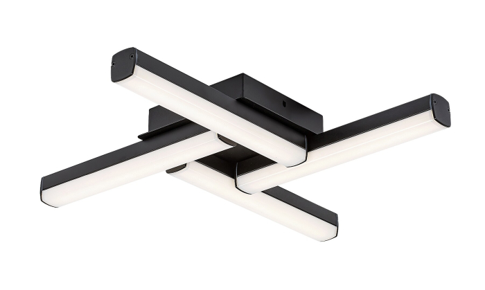 Plafoniera baie Rabalux Evan LED 18W 1750lm 4000K metal plastic negru mat alb IP44 [3]