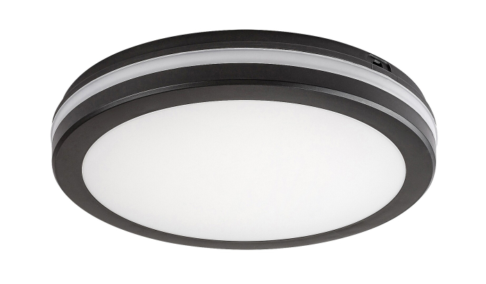 Plafoniera baie Rabalux Indre LED 28W 2450lm 3000K, 4000K, 6500K plastic black stil modern, IP54 77035 [2]