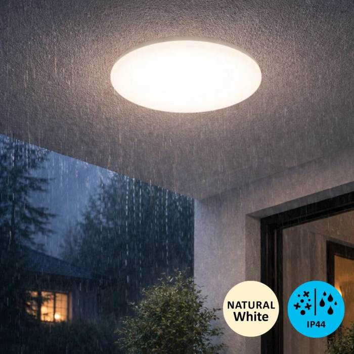 Plafoniera baie Rabalux Lucas2 LED 24W 1850lm 4000 metal white stil tehnic 230V, 50Hz IP44 71506 [3]