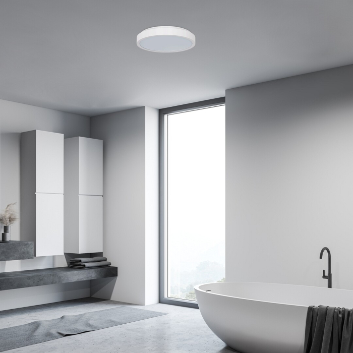 Plafoniera baie Rabalux Samira LED 18W 1400lm 4000K plastic white stil minimal, IP44 71257 [8]
