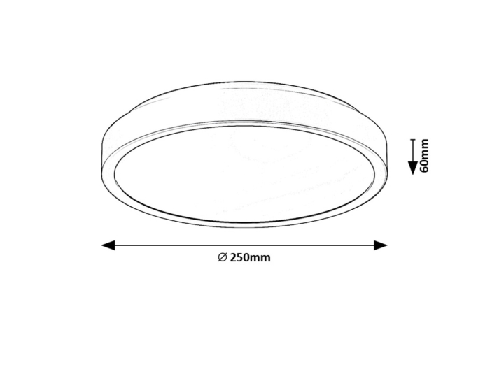 Plafoniera baie Rabalux Samira LED 18W 1400lm 4000K plastic plastic alb alb IP44 [7]