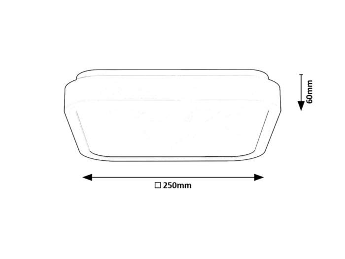 Plafoniera baie Rabalux Samira LED 18W 1400lm 4000K plastic plastic negru alb IP44 [4]