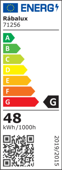 Plafoniera baie Rabalux Samira LED 48W 3100lm 4000K plastic plastic negru alb IP44 [4]