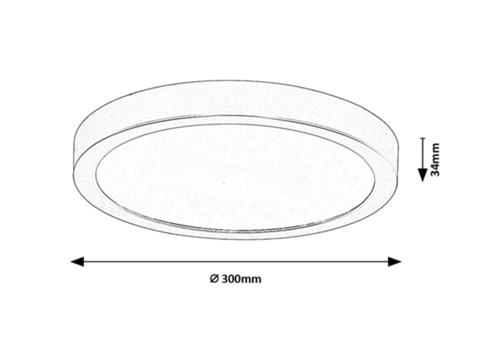 Plafoniera baie Rabalux Shaun Plus LED 30W 3000lm 4000K plastic white stil functional, IP44 75073 [6]
