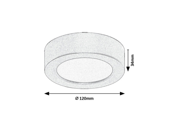 Plafoniera baie Rabalux Shaun Plus LED 7W 660lm 4000K plastic gold stil functional, IP44 75077 [8]
