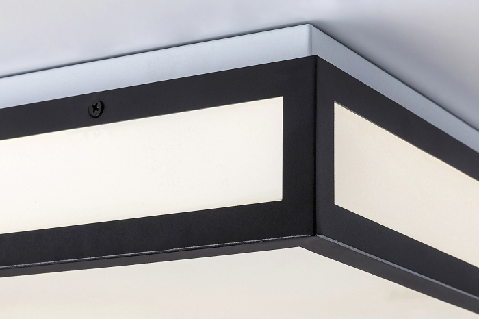 Plafoniera baie Rabalux Zoya LED 18W 1350lm 4000K metal sticlă negru alb IP44 [4]
