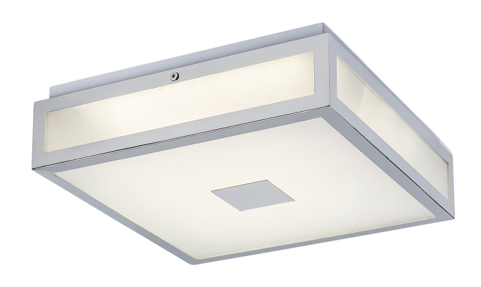 Plafoniera baie Rabalux Zoya LED 24W 1790lm 4000K metal sticlă crom alb IP44 [1]