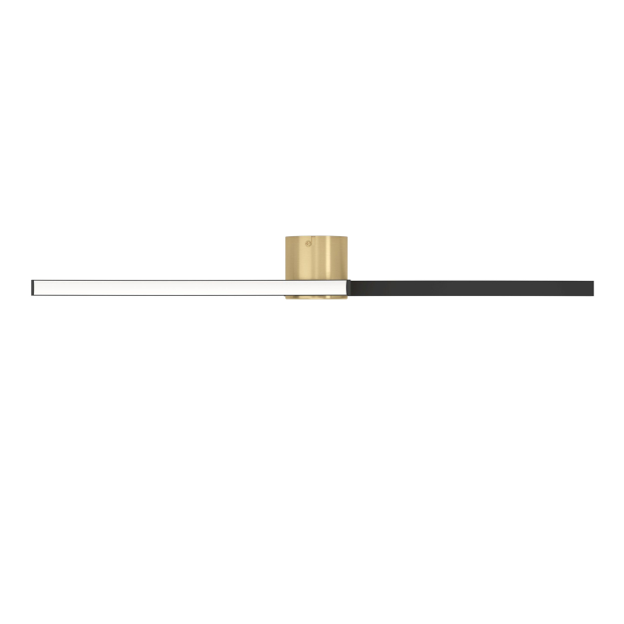 Plafoniera EGLO Aieta 901216 LED 12W 4000K 1450lm 220-240V,50/60Hz L 720mm x l 130mm x H 80mm plastic/otel negru/alama periata  IP20 [4]