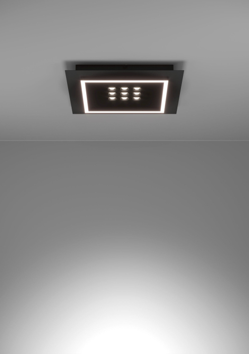 Plafoniera EGLO Balazote 901192 LED;LED 1X24,5W;9X0,9W 2700-6500K 2300lm 220-240V,50/60Hz L 360mm x l 360mm x H 50mm otel negru plastic alb IP20 [4]