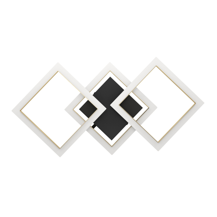 Plafoniera EGLO Calliera 901222 LED 20W 4000K 2500lm 220-240V,50/60Hz L 595mm x l 310mm x H 90mm plastic/otel negru/alama plastic alb IP20 [4]