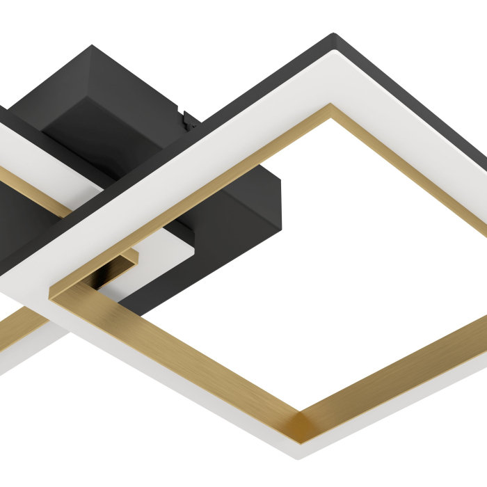 Plafoniera EGLO Calliera 901225 LED 18,4W 4000K 2500lm 220-240V,50/60Hz L 525mm x l 310mm x H 85mm plastic/otel negru/alama plastic alb IP20 [3]