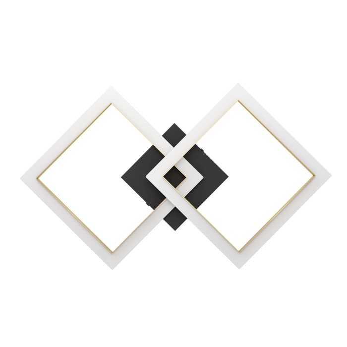 Plafoniera EGLO Calliera 901225 LED 18,4W 4000K 2500lm 220-240V,50/60Hz L 525mm x l 310mm x H 85mm plastic/otel negru/alama plastic alb IP20 [4]