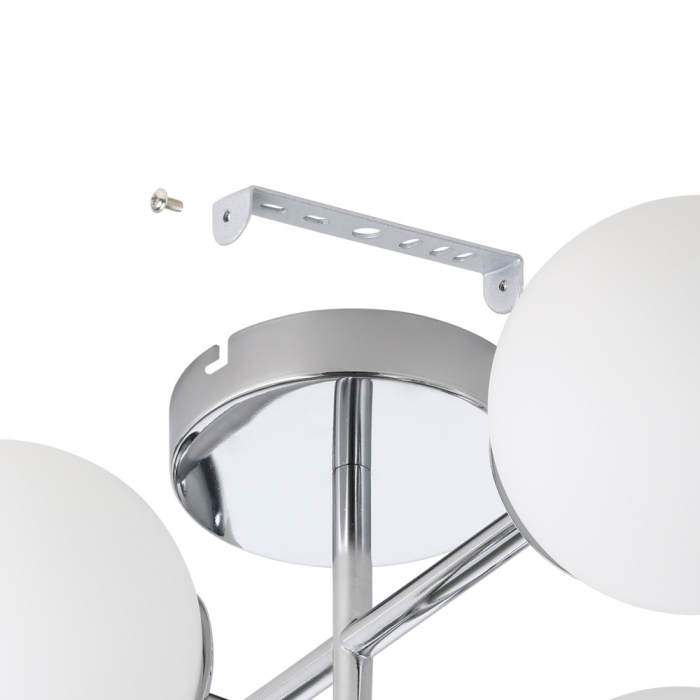 Plafoniera EGLO Castrovido 902098 G9 4X4,2W 220-240V,50/60Hz L 475mm x l 385mm x H 195mm otel crom sticla mat/opal alba IP44 [2]