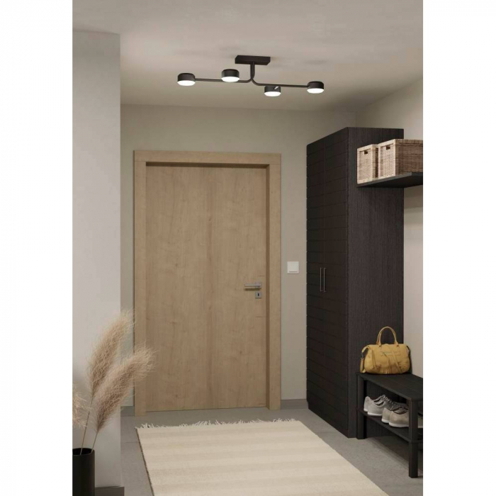 Plafoniera EGLO CLAVELLINA 900351, LED 4X6,8W 3200lm 3000K, Negru, Alb [2]