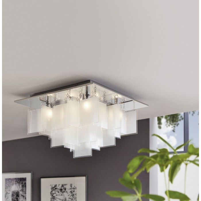 Plafoniera Eglo Condrada 1, crom, sticla, 8XG9, 47 cm, 92727 [3]