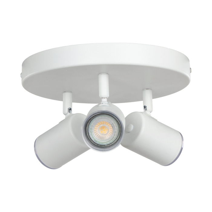 Plafoniera EGLO Consuma 1 901962 GU10 3X5W 220-240V,50/60Hz H 130mm x Ø250mm otel alb  IP44 [4]