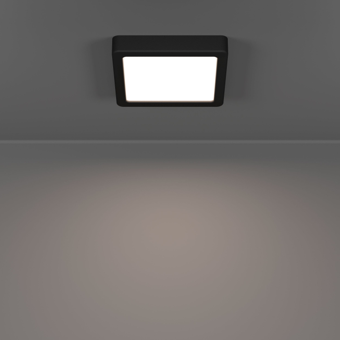 Plafoniera EGLO Fueva 6 901328 LED 7W 2700K, 4000K, 6500K 1100lm 220-240V,50/60Hz L 150mm x l 150mm x H 25mm plastic negru plastic alb IP44 [4]