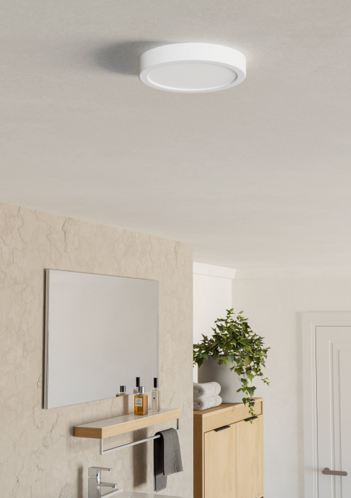 Plafoniera EGLO Fueva 6 901332 LED 7,5W 2700K, 4000K, 6500K 1000lm 220-240V,50/60Hz H 25mm x Ø166mm plastic alb plastic alb IP44 [3]