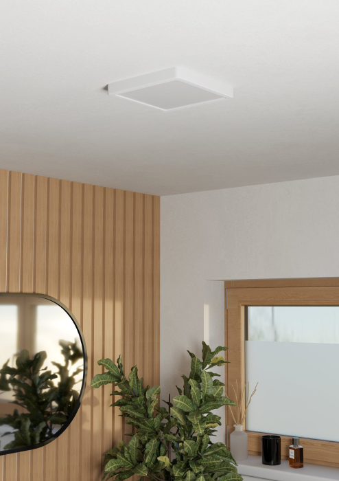 Plafoniera EGLO Fueva 6 901336 LED 10,5W 2700K, 4000K, 6500K 1700lm 220-240V,50/60Hz L 220mm x l 220mm x H 25mm plastic alb plastic alb IP44 [3]