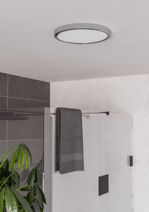 Plafoniera EGLO Fueva 6 901764 LED 14,2W 2700K, 4000K, 6500K 2000lm 220-240V,50/60Hz H 25mm x Ø278mm otel crom plastic alb IP44 [2]