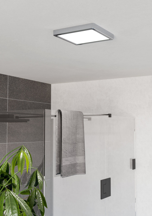 Plafoniera EGLO Fueva 6 901766 LED 10,5W 2700K, 4000K, 6500K 1700lm 220-240V,50/60Hz L 220mm x l 220mm x H 25mm otel crom plastic alb IP44 [2]