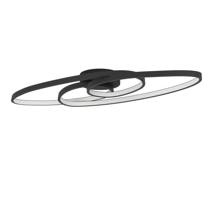 Plafoniera EGLO Gianella 900947 LED 38W 3000K 4400lm 220-240V,50/60Hz L 880mm x l 300mm x H 80mm aluminiu/otel negru plastic alb IP20 [1]