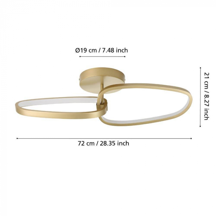 Plafoniera EGLO LODOSA 390204, LED 25W 3300lm 3000K, Alama, Alb [2]