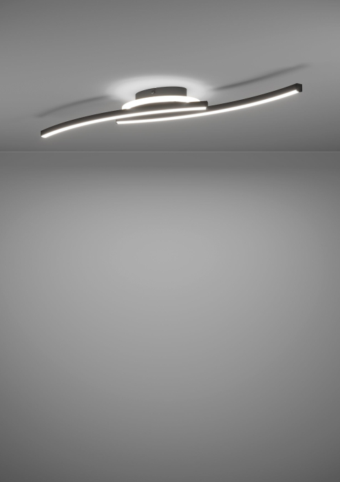 Plafoniera EGLO Lungolago 901218 LED 12W 4000K 1500lm 220-240V,50/60Hz L 740mm x l 140mm x H 60mm otel negru plastic alb IP20 [4]
