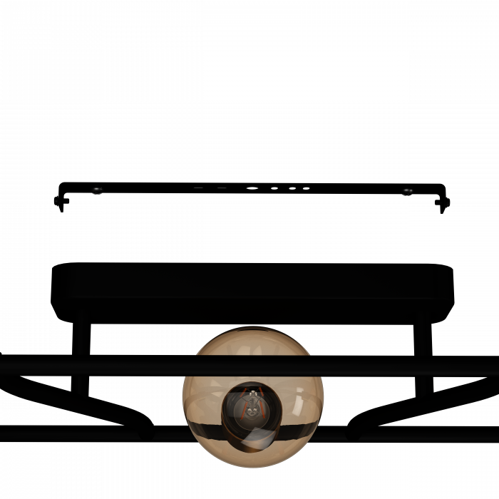 Plafoniera EGLO Messinaro E27 3x40W  lm Metal Black/Brass IP20 [4]