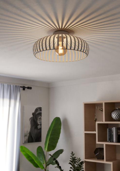 Plafoniera EGLO Mogano 3 901747 E27 1X40W 220-240V,50/60Hz H 180mm x Ø430mm otel sandy  IP20 [4]