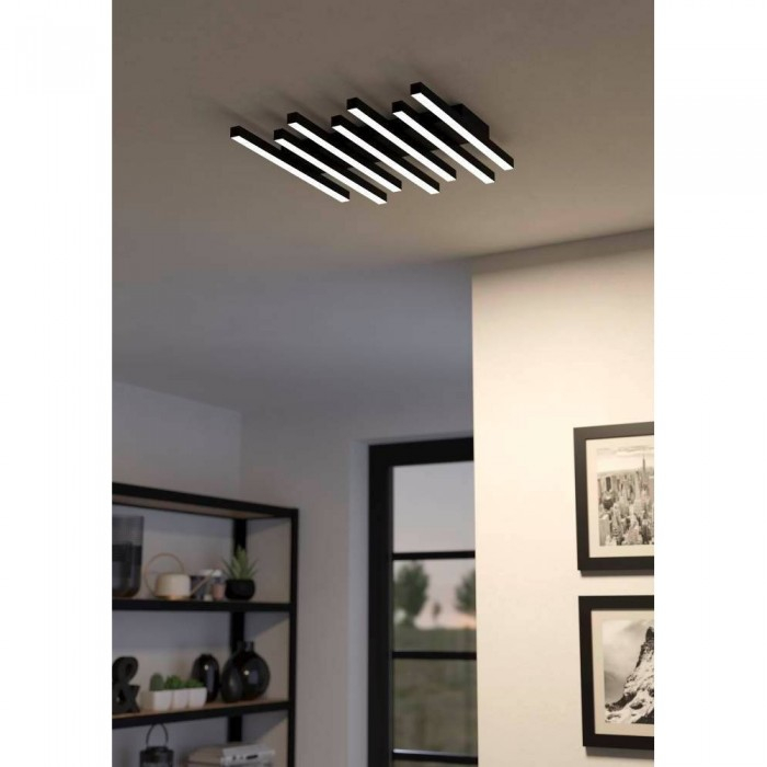 Plafoniera Eglo Padulari, negru mat, LED, 26W, 3800 lumeni, telecomanda, 3000-6500K, L.53 cm, 900597 [3]