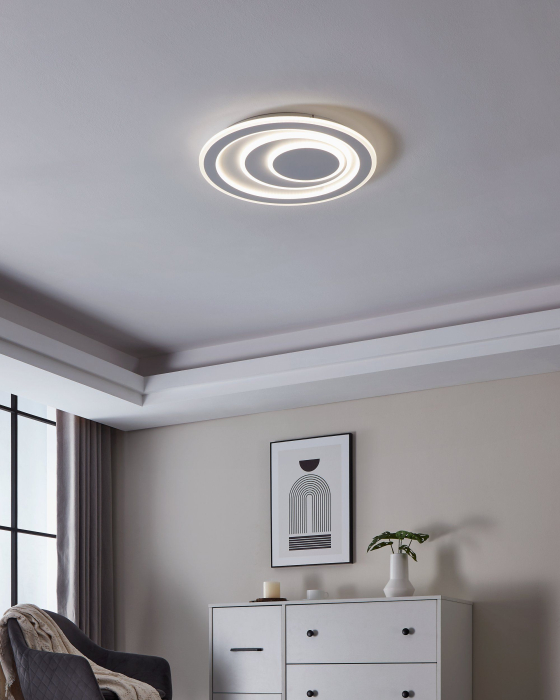 Plafoniera EGLO Palagiano 1 32053 LED 21W 4000K 3200lm 220-240V,50/60Hz H 50mm x Ø480mm otel alb plastic/otel alb satinat IP20 [6]