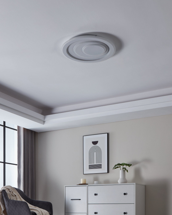 Plafoniera EGLO Palagiano 1 32053 LED 21W 4000K 3200lm 220-240V,50/60Hz H 50mm x Ø480mm otel alb plastic/otel alb satinat IP20 [2]