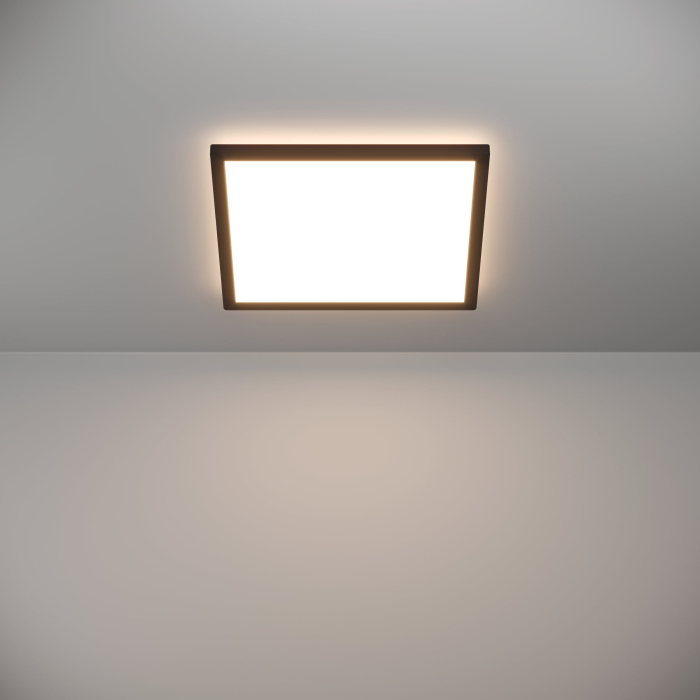 Plafoniera EGLO Rovito-R 901456 LED 17,6W 2700-6500K 2400lm 220-240V,50/60Hz L 390mm x l 390mm x H 30mm plastic negru plastic alb IP44 [4]