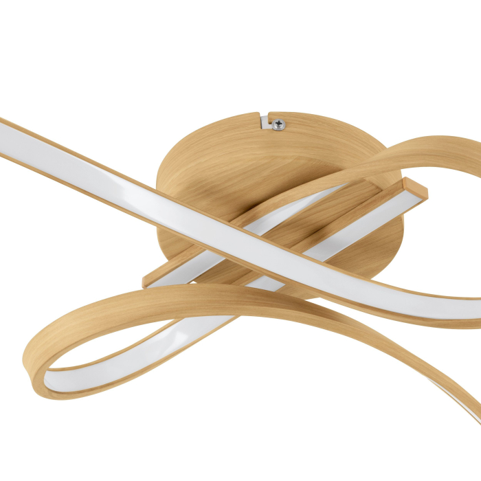 Plafoniera EGLO Selvina 2 901103 LED 20,5W 3000K 2900lm 220-240V,50/60Hz L 680mm x l 280mm x H 140mm aluminiu/otel maro deschis plastic alb IP20 [3]