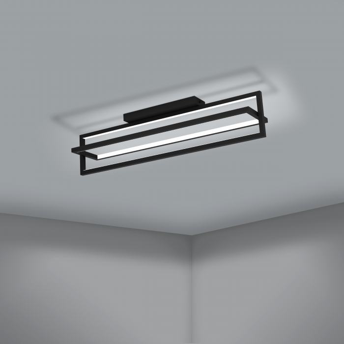 Plafoniera EGLO Siberia LED 34W 3000-6500K 4600lm Otel Negru IP20 [3]