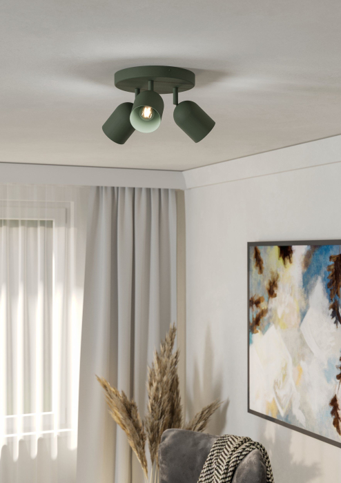 Plafoniera EGLO Tilston 44134 E14 3X40W 220-240V,50/60Hz H 210mm x Ø250mm otel verde  IP20 [2]