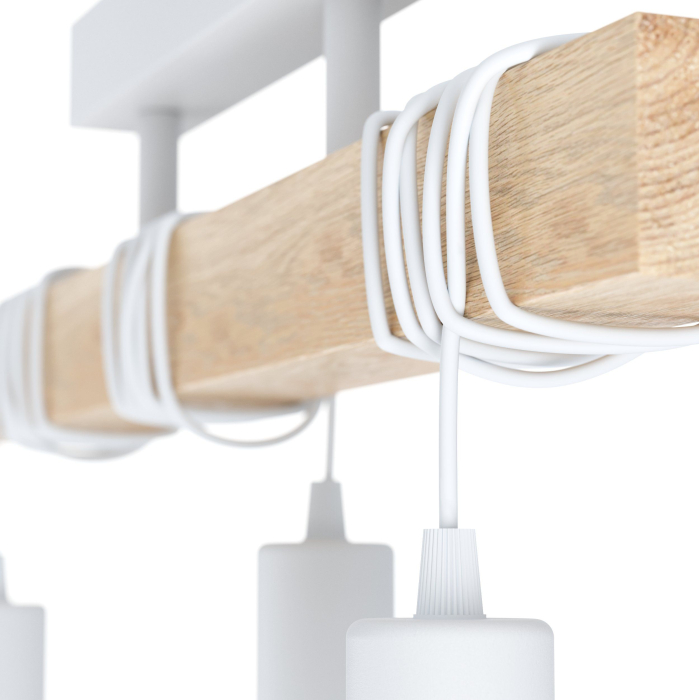 Plafoniera EGLO Townshend 44082 E27 3X60W 220-240V,50/60Hz L 550mm x l 105mm x H 265mm otel alb lemn maro IP20 [2]